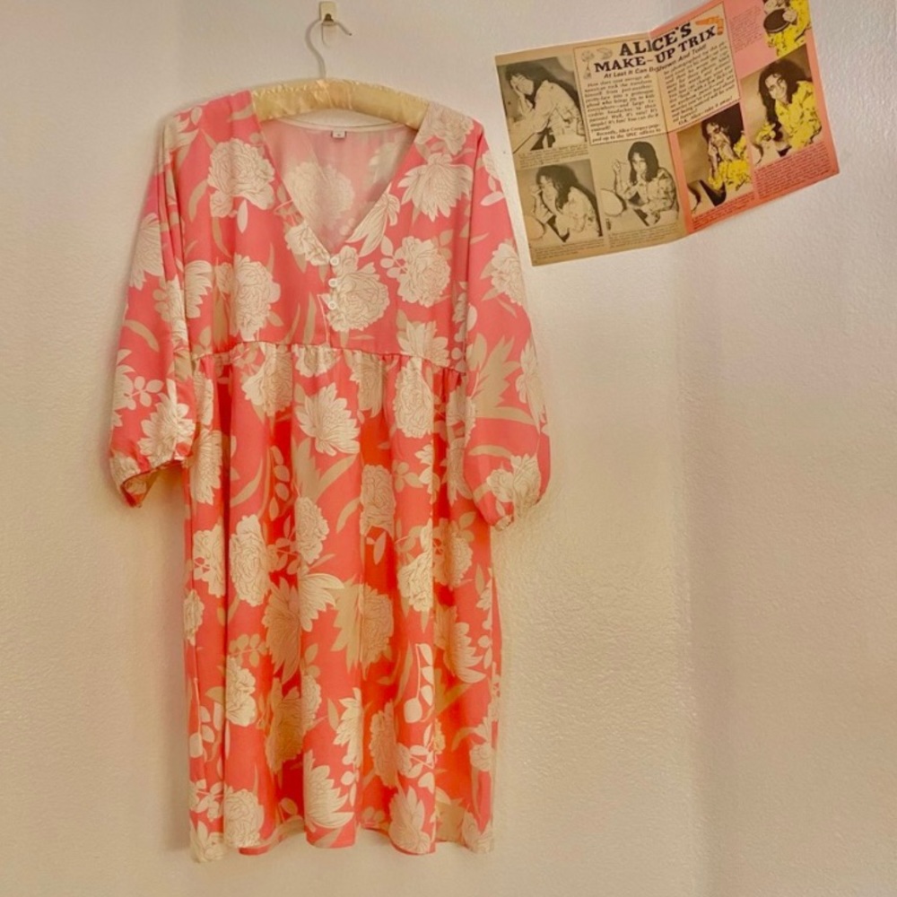 COPY - Pink Floral Flowy Dress